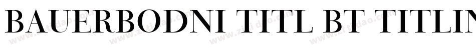 BauerBodni Titl BT Titling字体转换